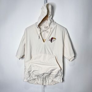 Mazatalan Mexico Hooded T-Shirt Scrunch Bottom Souvenir Tee Women's L